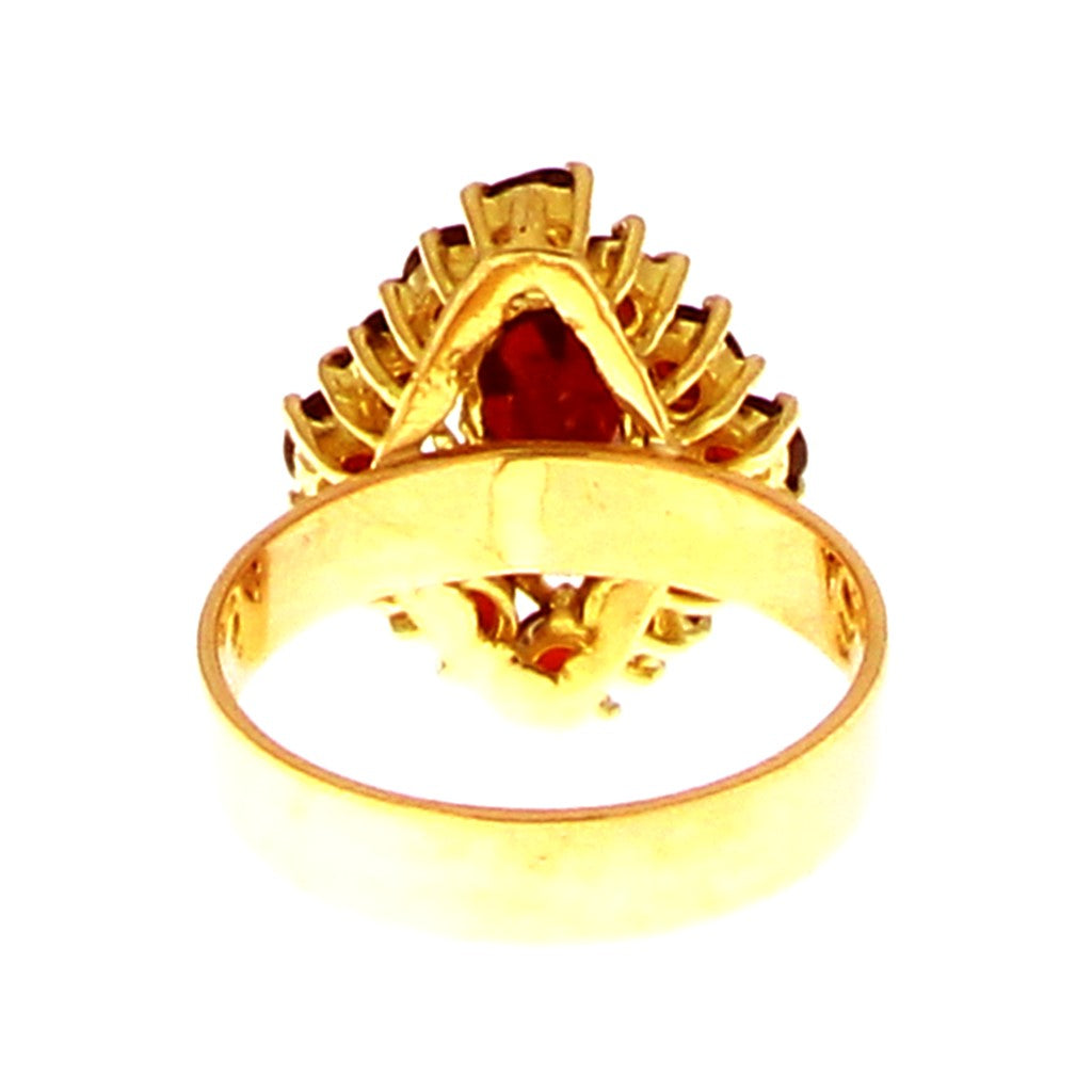 Anello a Rombo con granati