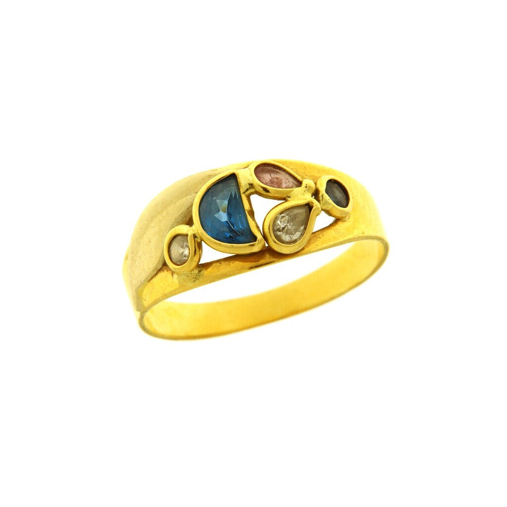 Anello Vintage con Pietre colorate