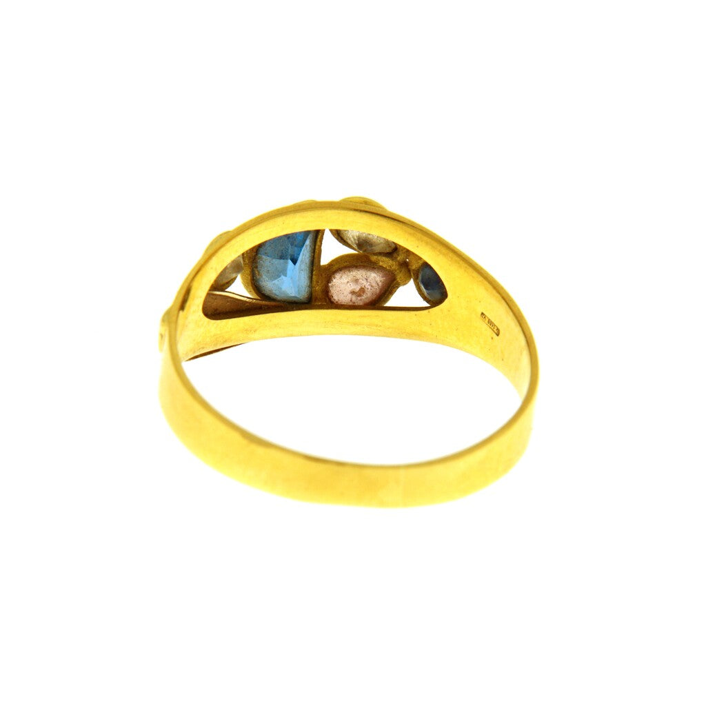 Anello Vintage con Pietre colorate
