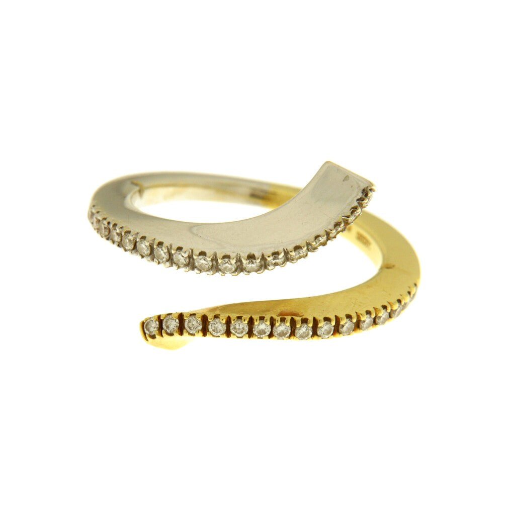 Anello Riviera Doppia con Diamanti da 0,01 CT