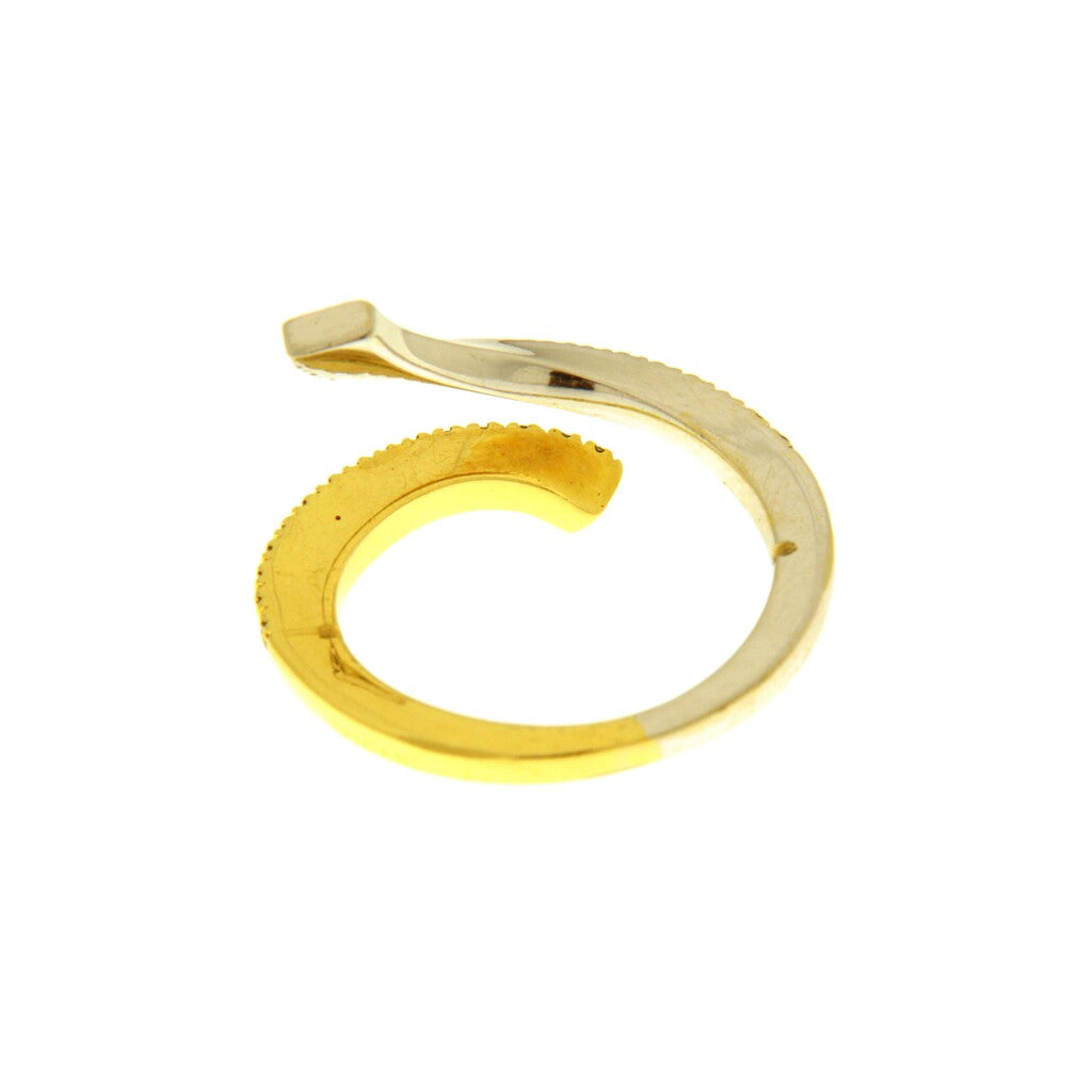 Anello Riviera Doppia con Diamanti da 0,01 CT
