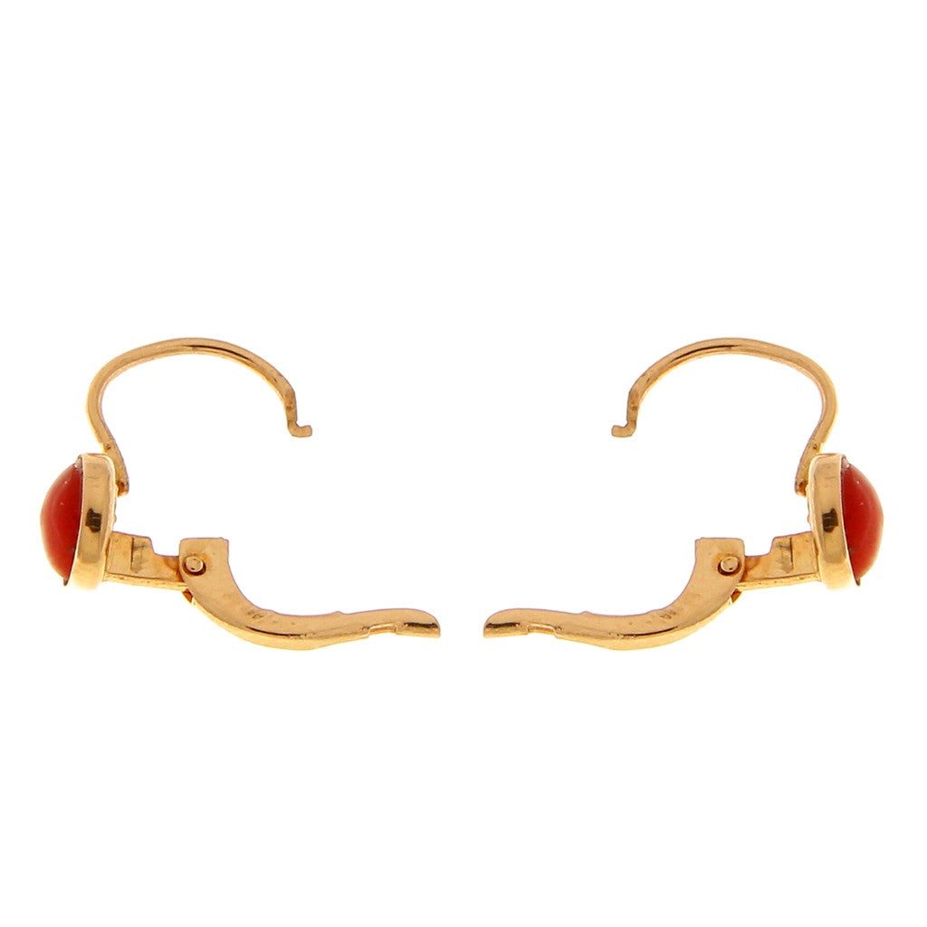 Orecchini a Monachella Pietra Rossa