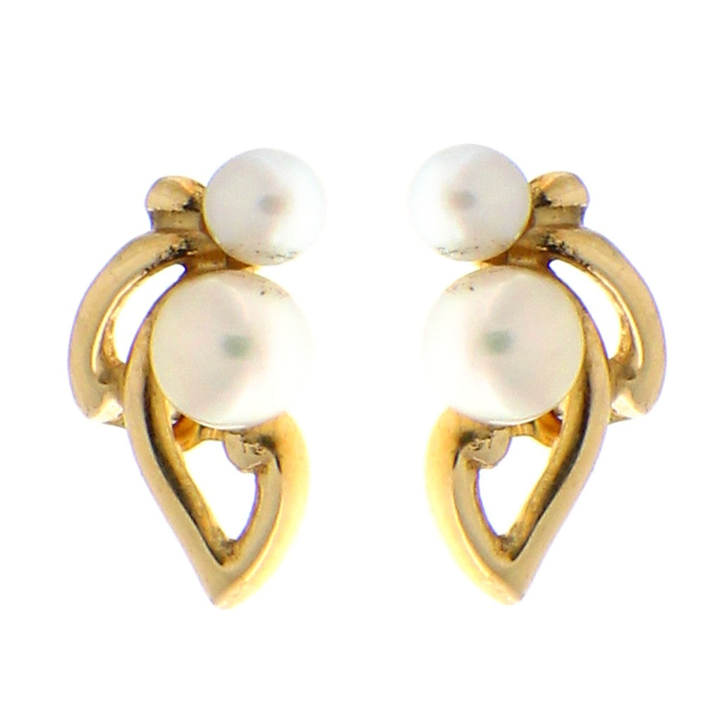 Orecchini Fantasia con Doppia Perla