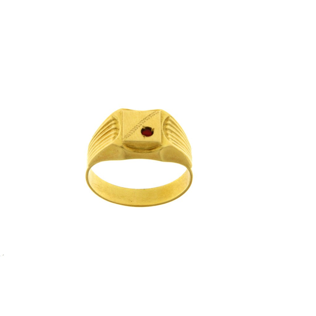 Anello Sigillo con Pietrina Rossa