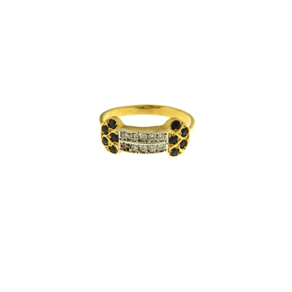 Anello Doppia Riviera Nera e Bianca
