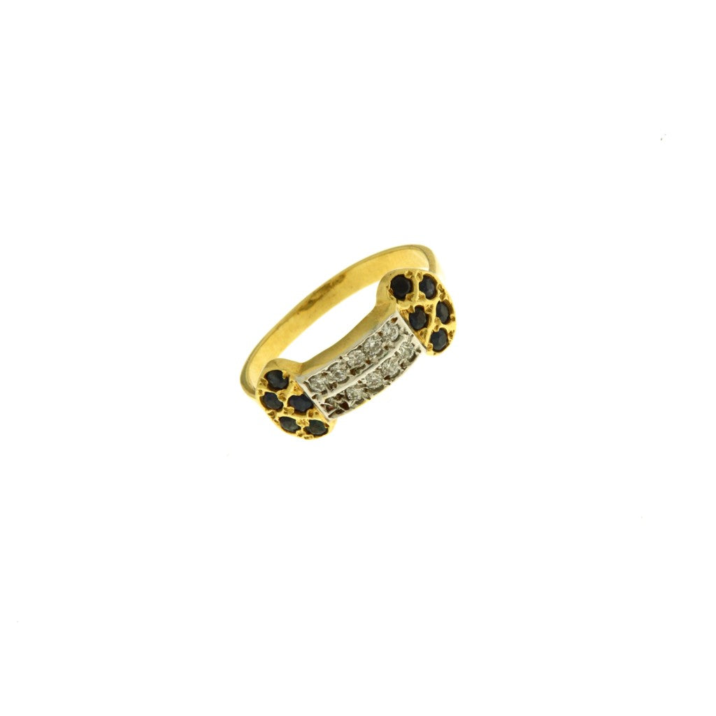 Anello Doppia Riviera Nera e Bianca