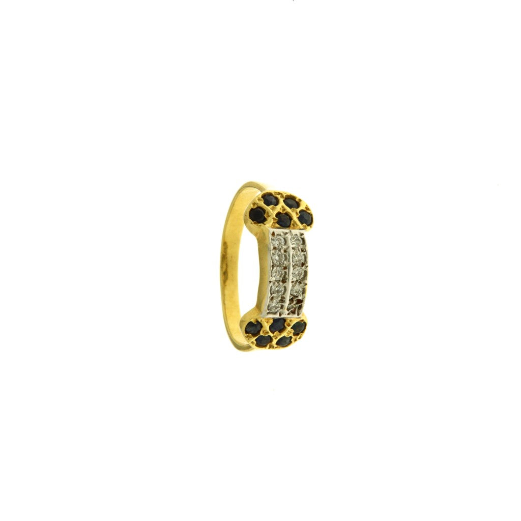 Anello Doppia Riviera Nera e Bianca
