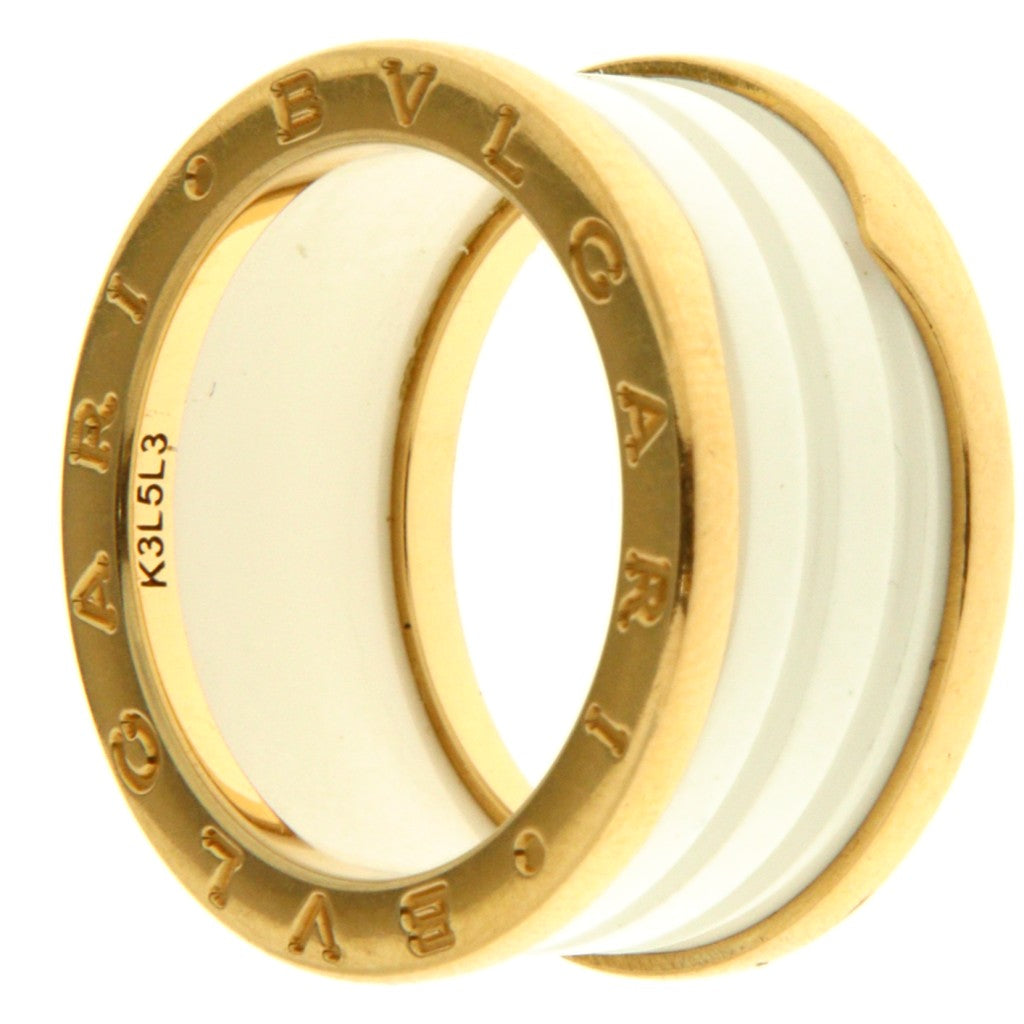 Bulgari Anello a Fascia B.Zero in Ceramica