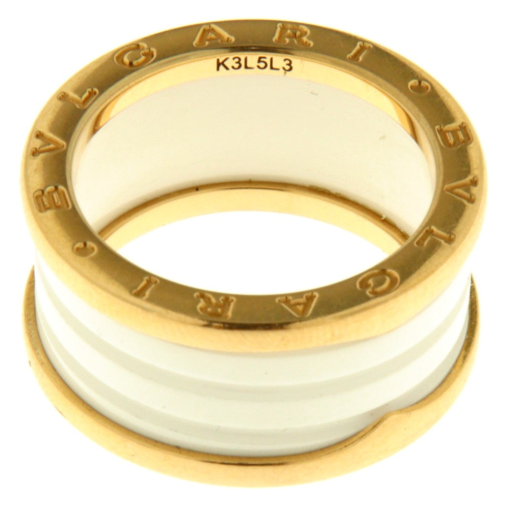 Bulgari Anello a Fascia B.Zero in Ceramica