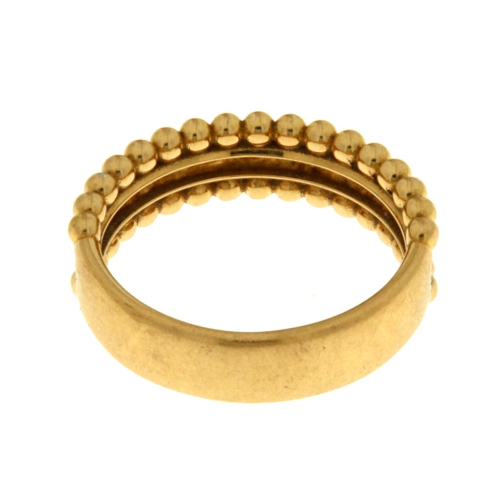 Anello Fascia Pietre Bianche