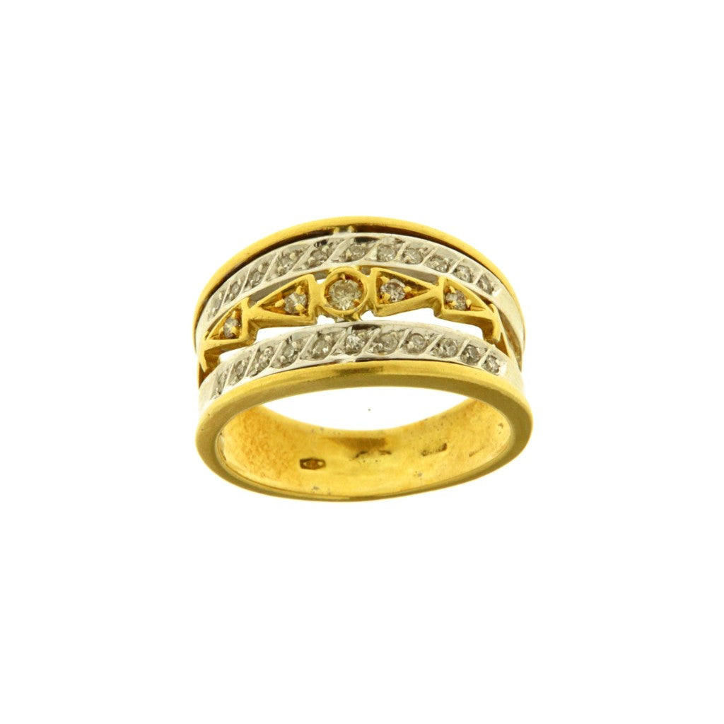Anello Fascia con Diamanti