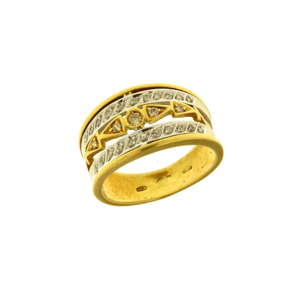Anello Fascia con Diamanti