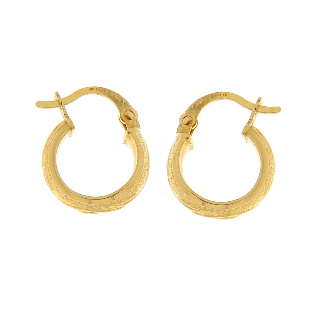 Orecchini a Cerchio Piccolo Lavorati