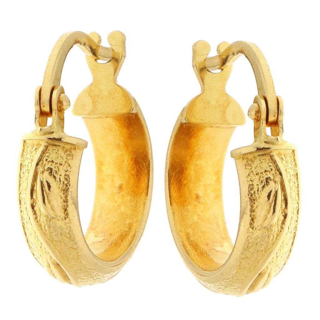 Orecchini a Cerchio Piccolo Lavorati