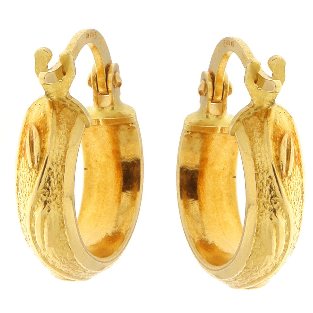 Orecchini a Cerchio Piccolo Lavorati