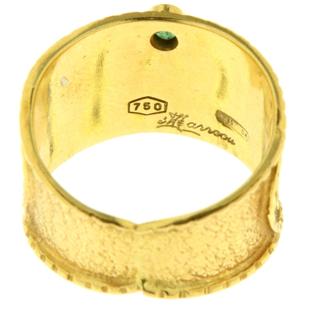 Anello Fascia con Smeraldo e Scarabeo (articolo NON in saldo)