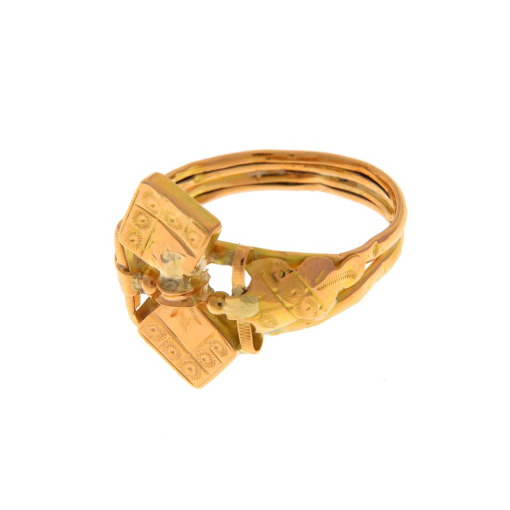 Anello vintage anni '30 a rombi