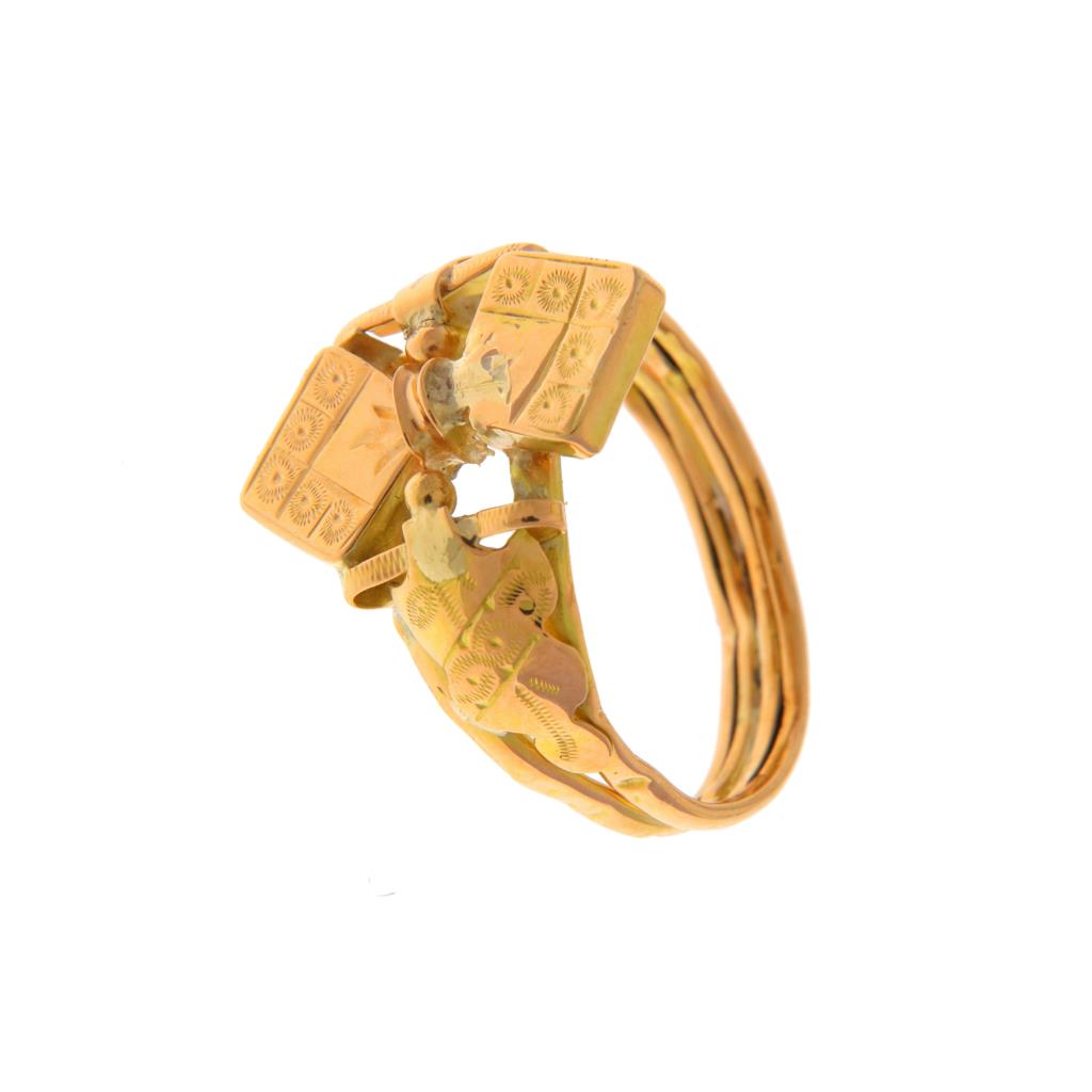 Anello vintage anni '30 a rombi