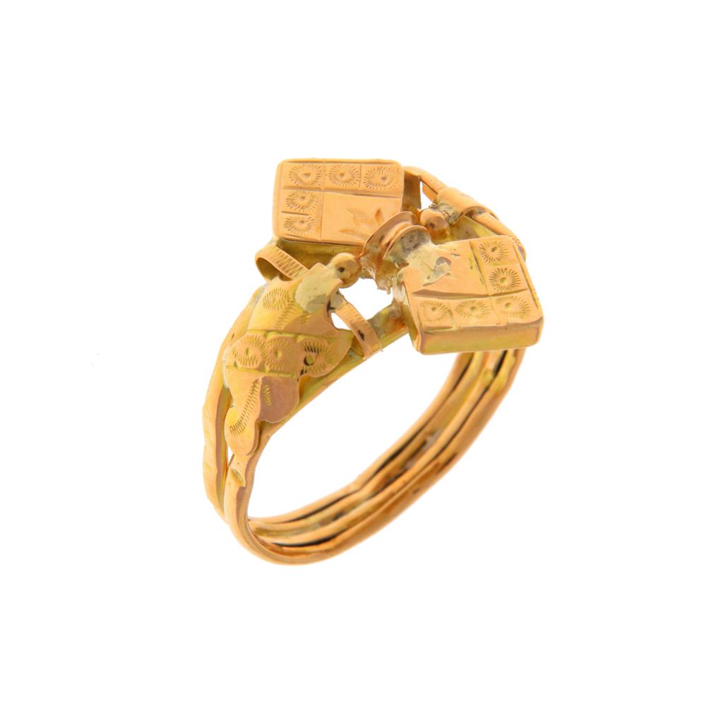 Anello vintage anni '30 a rombi