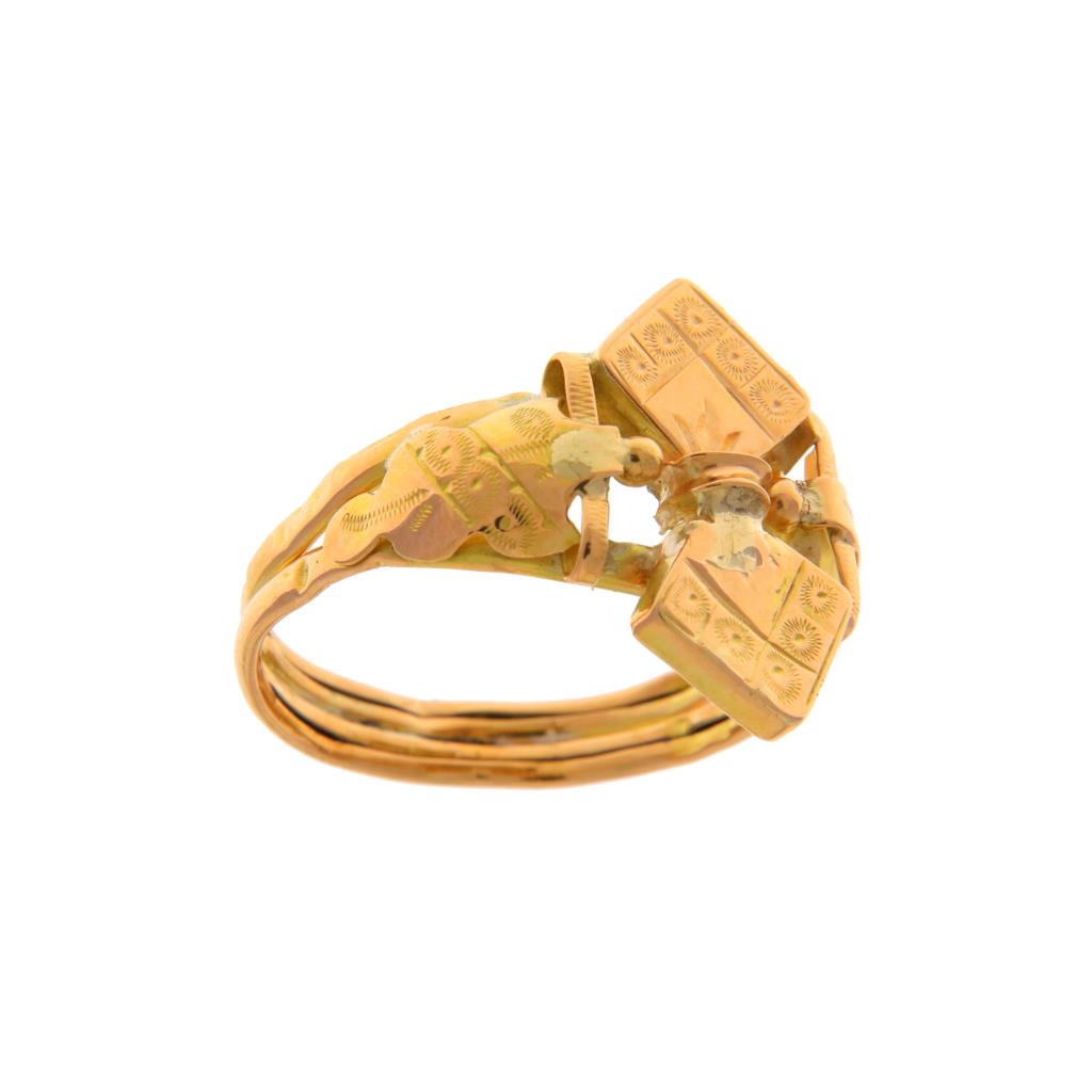 Anello vintage anni '30 a rombi