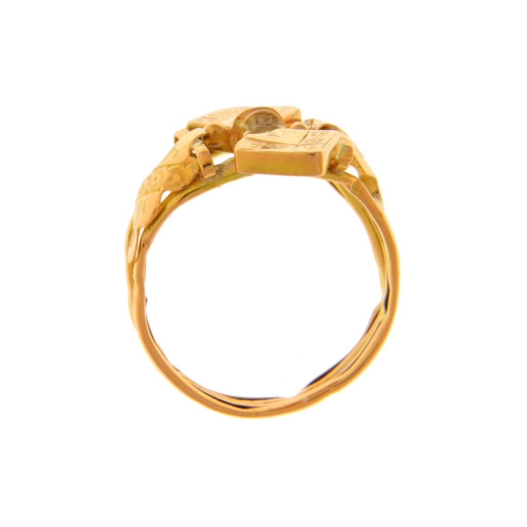Anello vintage anni '30 a rombi