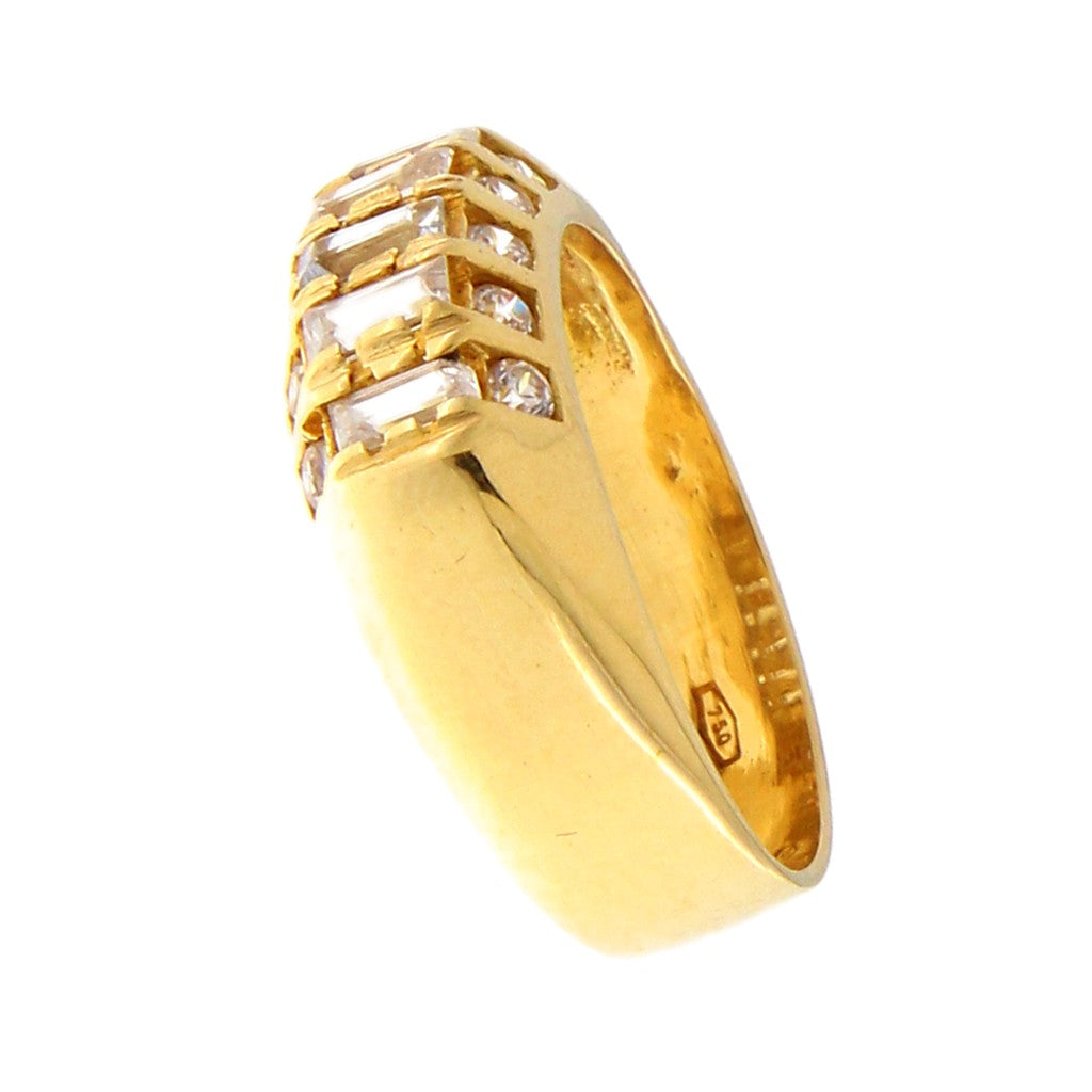 Anello Fascia Riviera Taglio Baguette