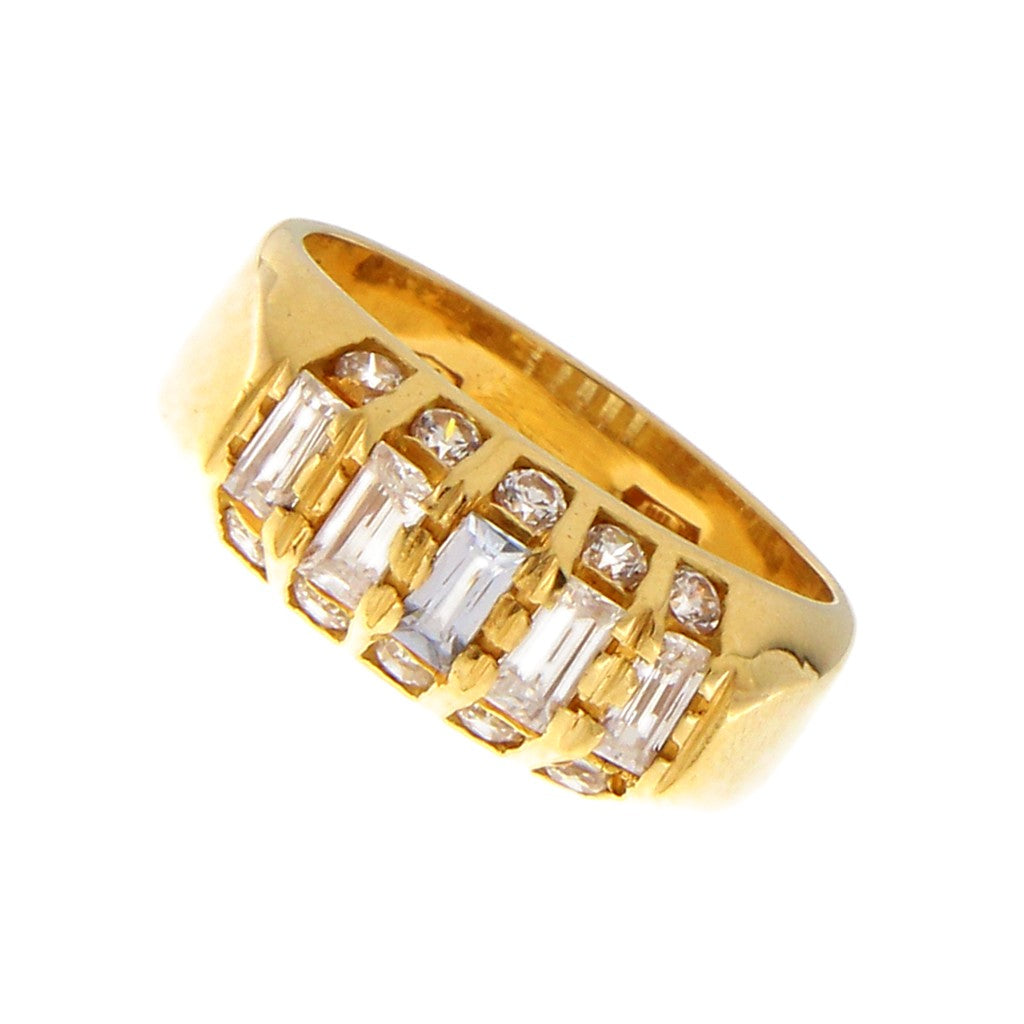 Anello Fascia Riviera Taglio Baguette