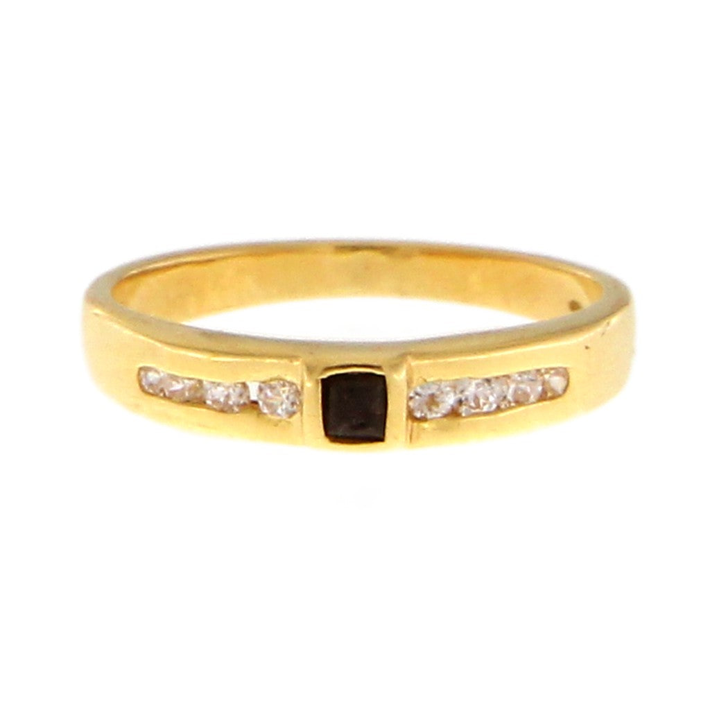 Anello Zaffiro e Zirconi