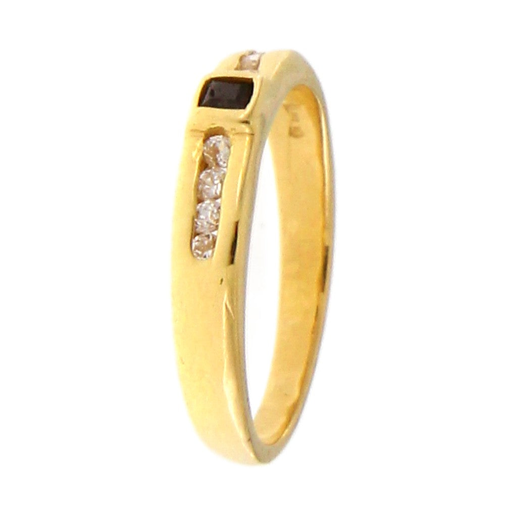Anello Zaffiro e Zirconi