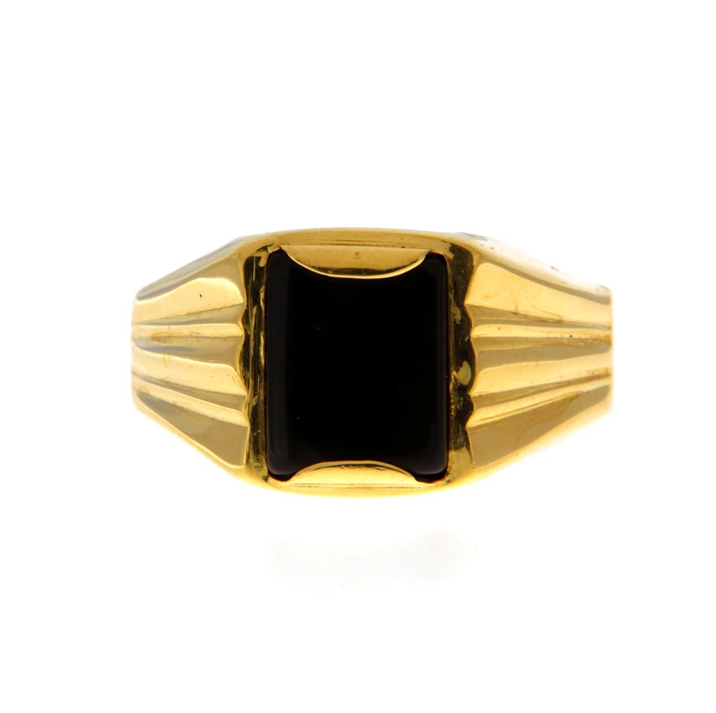 Anello Sigillo Pietra Nera