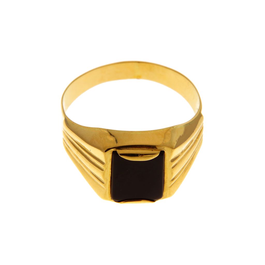 Anello Sigillo Pietra Nera