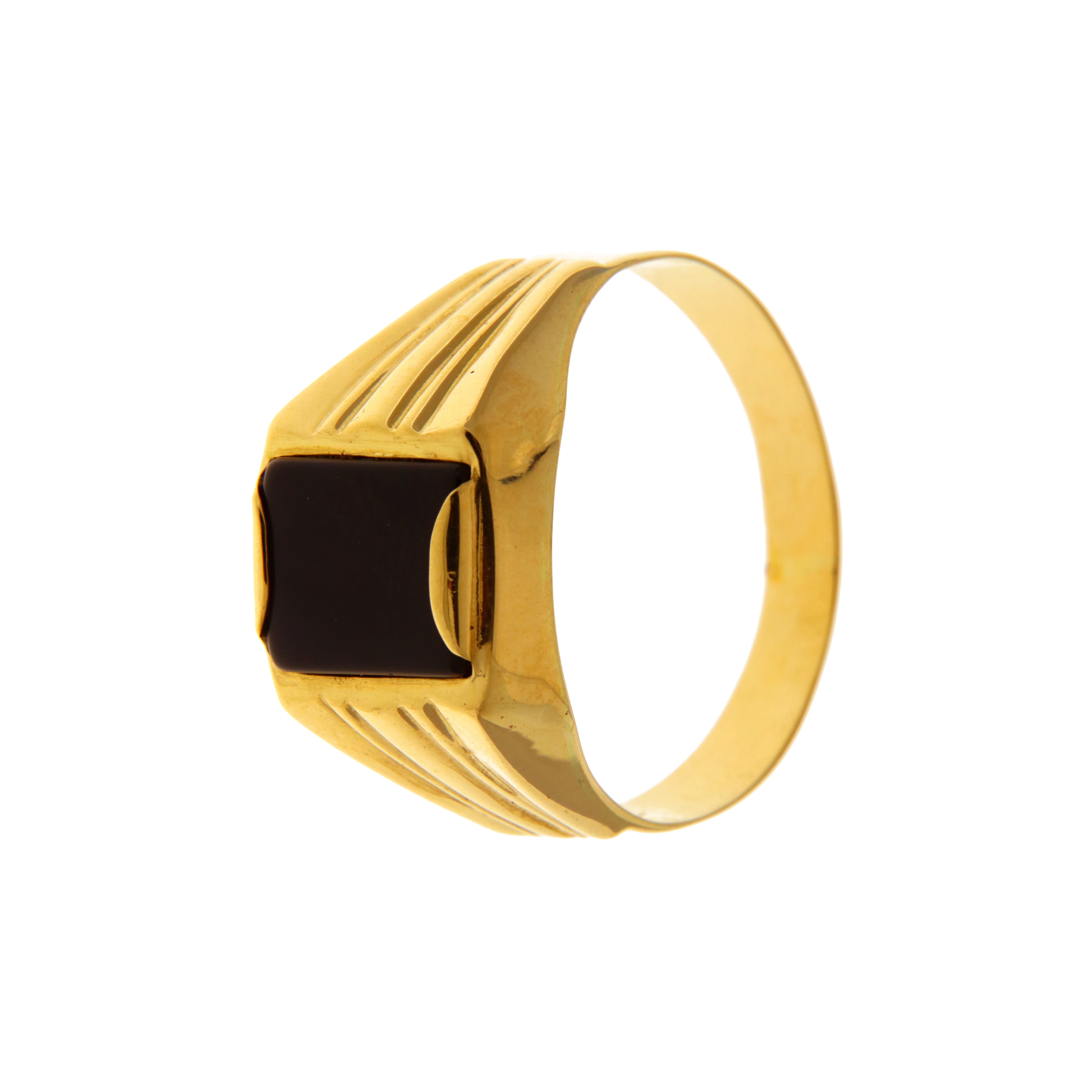 Anello Sigillo Pietra Nera
