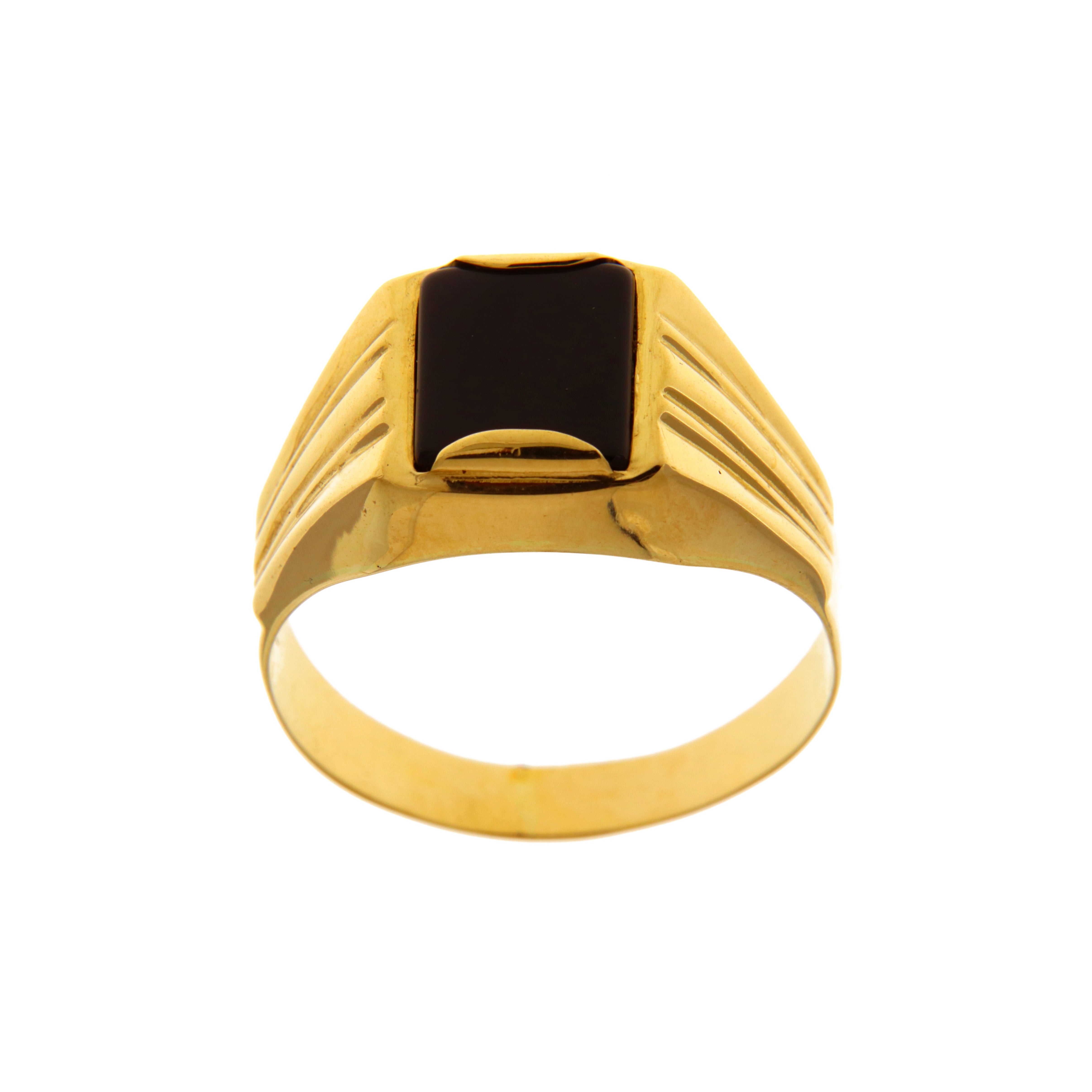 Anello Sigillo Pietra Nera