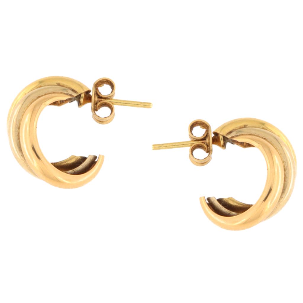 Orecchini a Semicerchio con Triplo Hoops