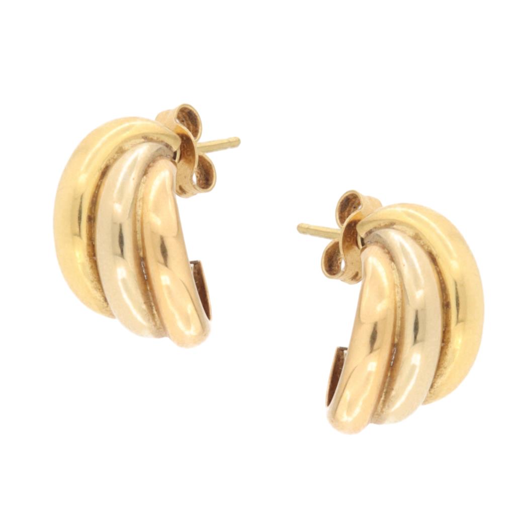 Orecchini a Semicerchio con Triplo Hoops