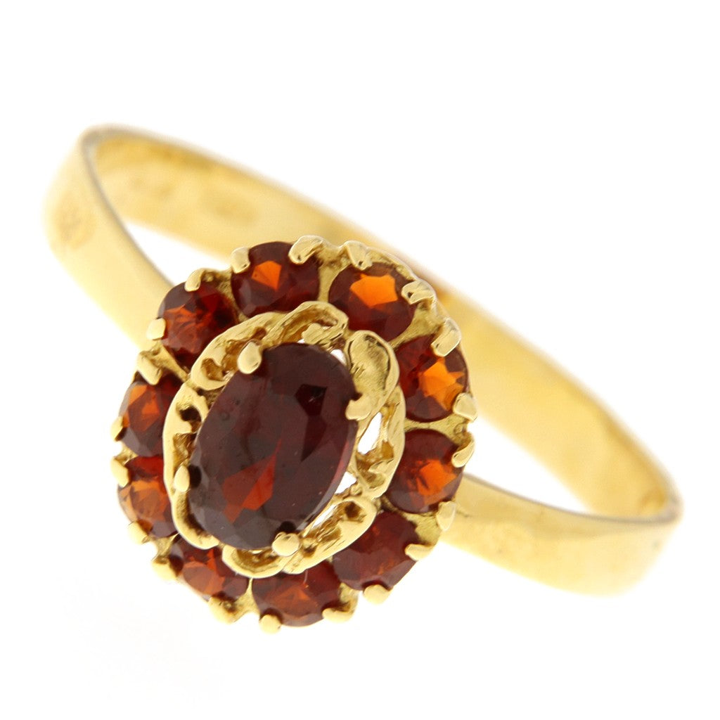 Anello Ovale con Granati