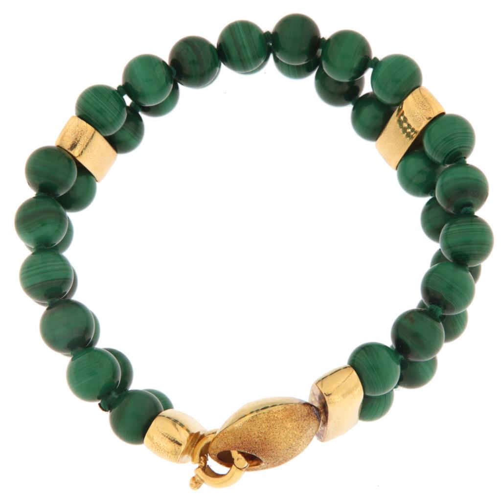 Bracciale con Sfere in Malachite (articolo NON in saldo)