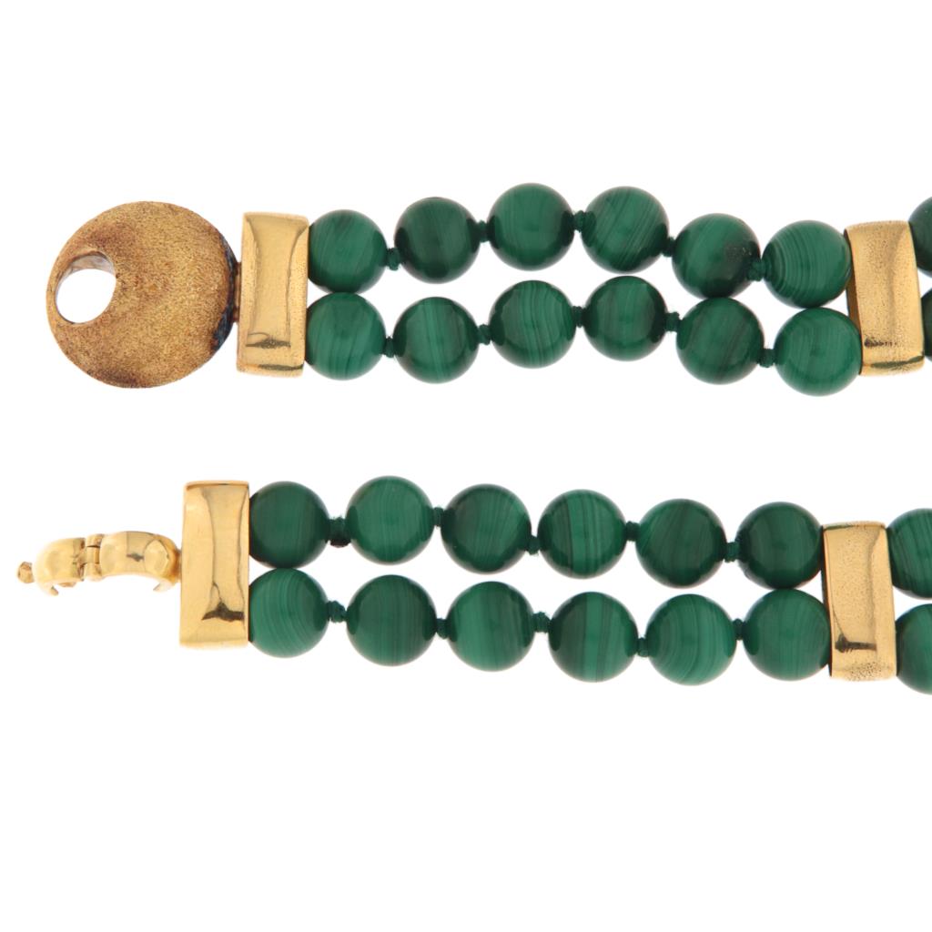 Bracciale con Sfere in Malachite (articolo NON in saldo)