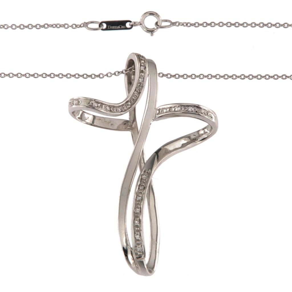 Collana Rolò con Ciondolo Croce Moderna