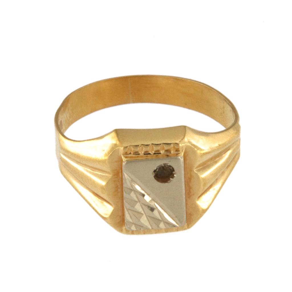 Anello Sigillo Due Ori