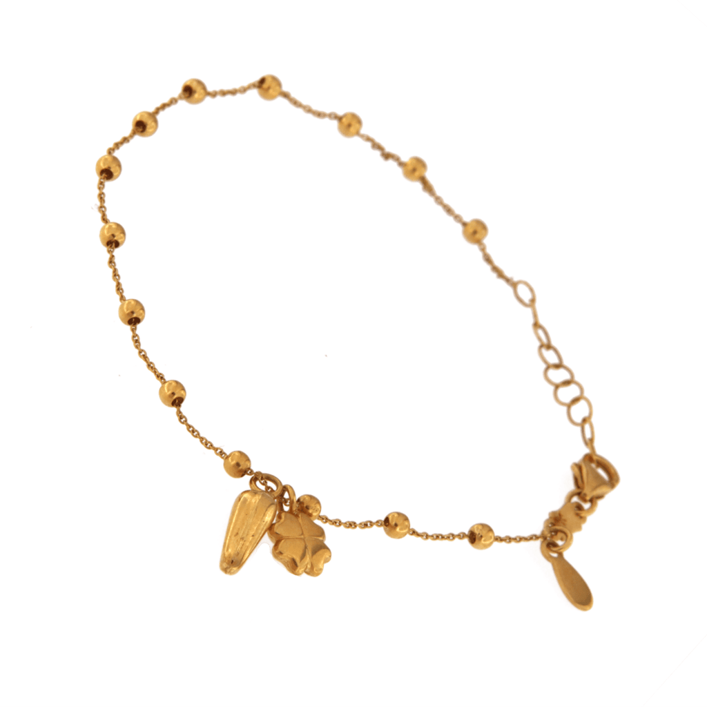 Bracciale Rolò Alternata a Sfere + Charms Portafortuna