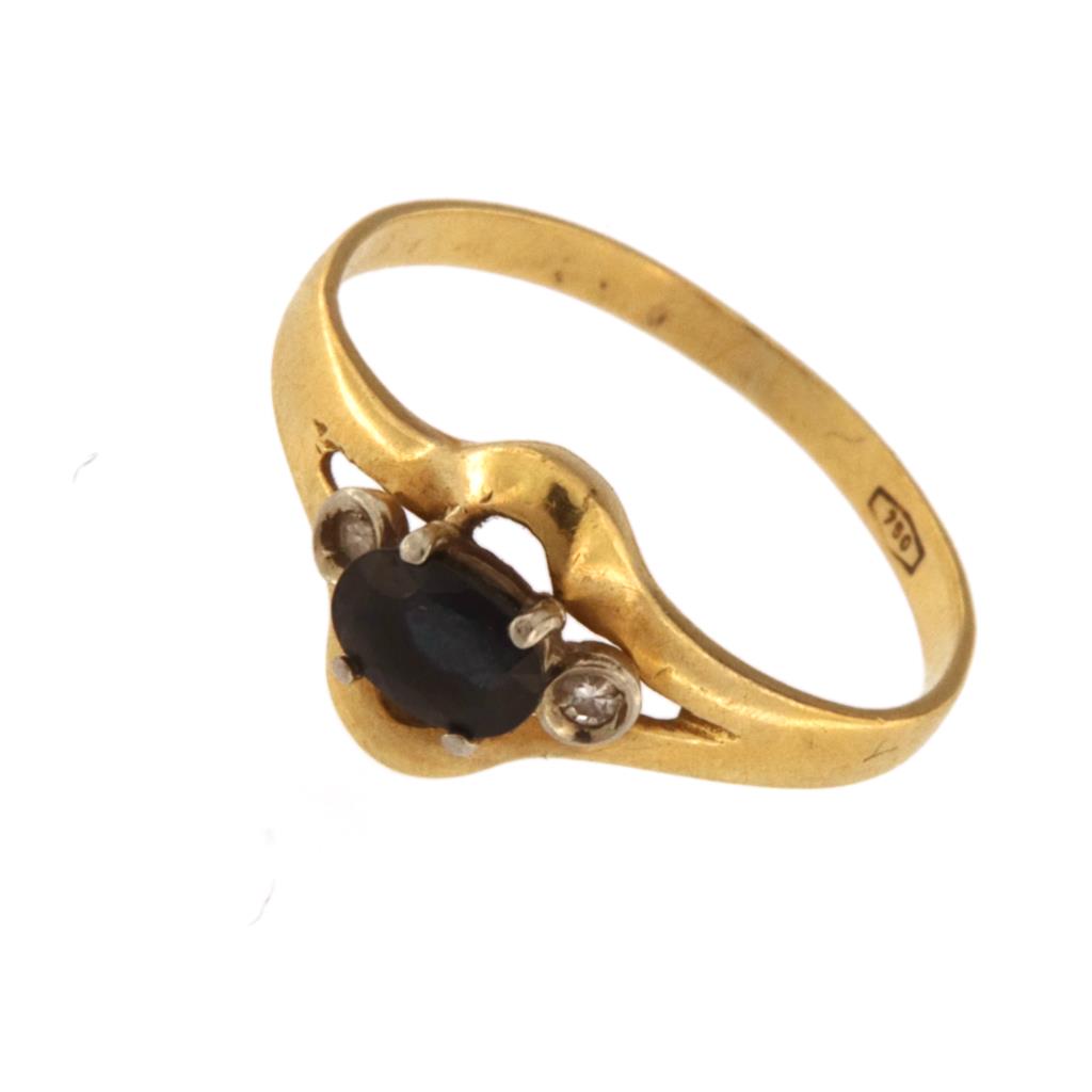 Anello Pietra Blu e Bianche