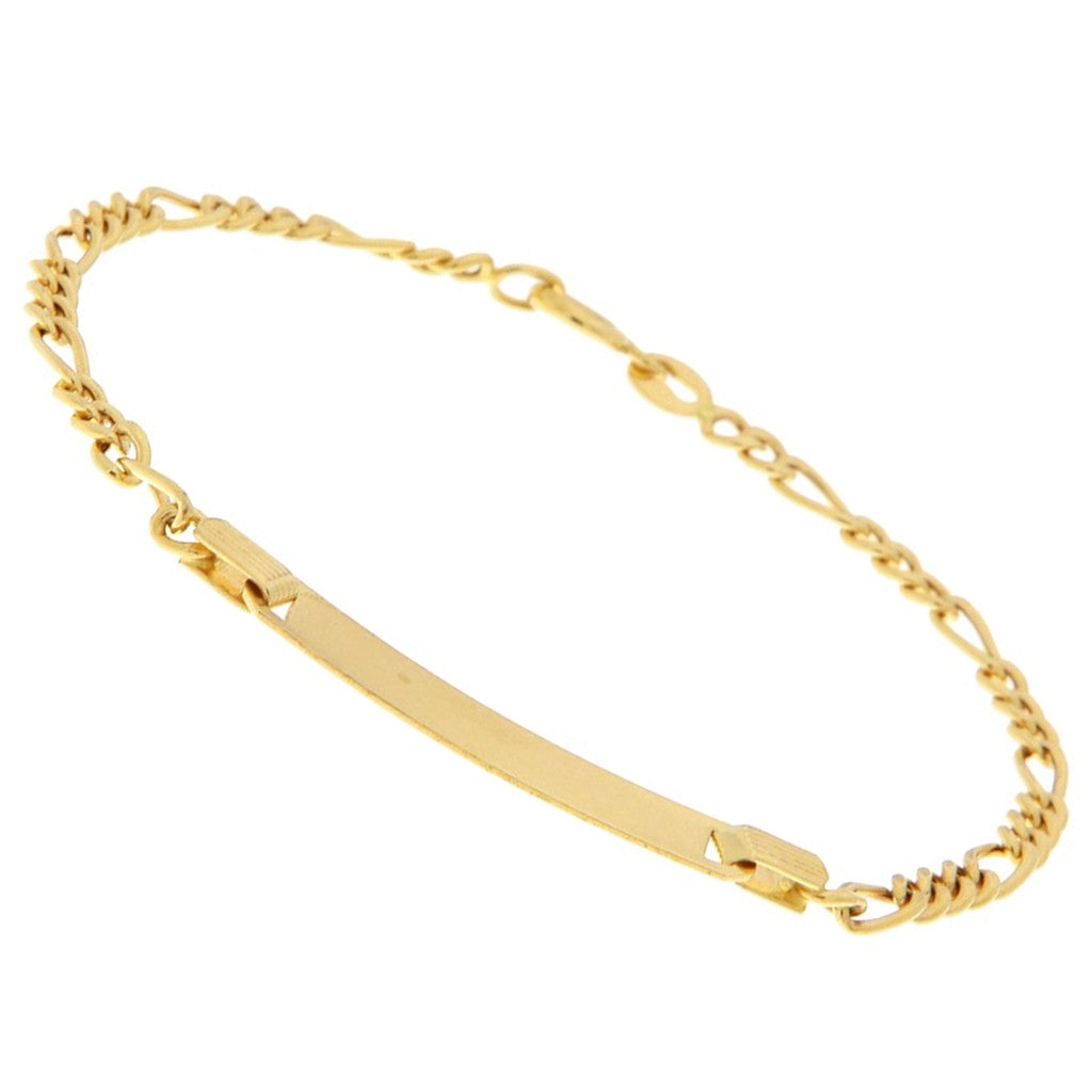 Bracciale Grumetta Alternata con Targhetta
