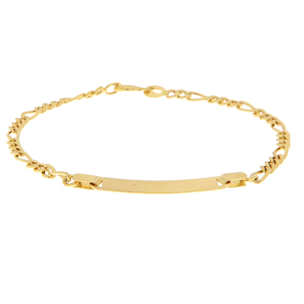 Bracciale Grumetta Alternata con Targhetta