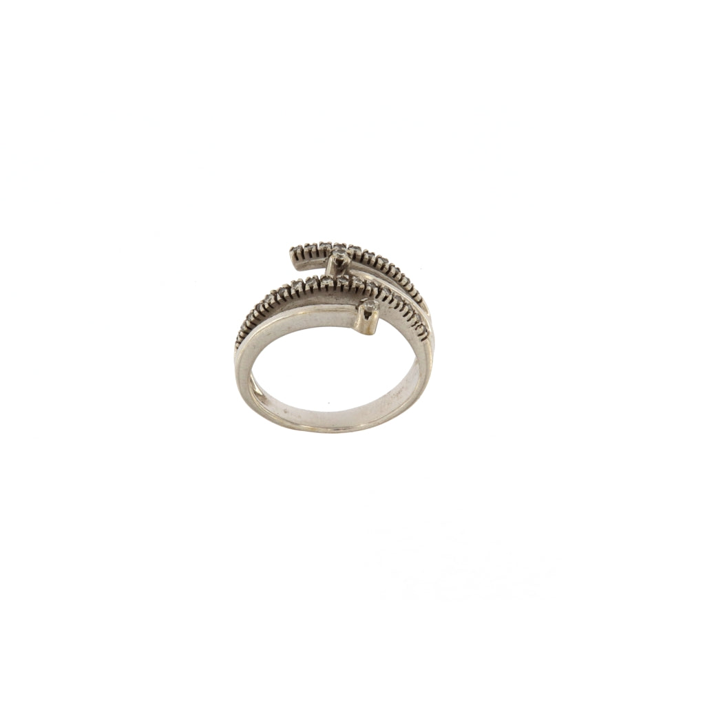Anello a 4 file con Diamanti da 0,02 e 0,01 CT