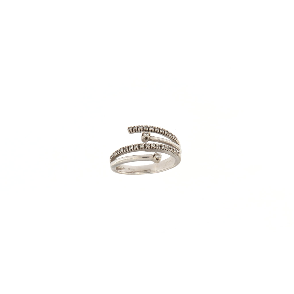 Anello a 4 file con Diamanti da 0,02 e 0,01 CT