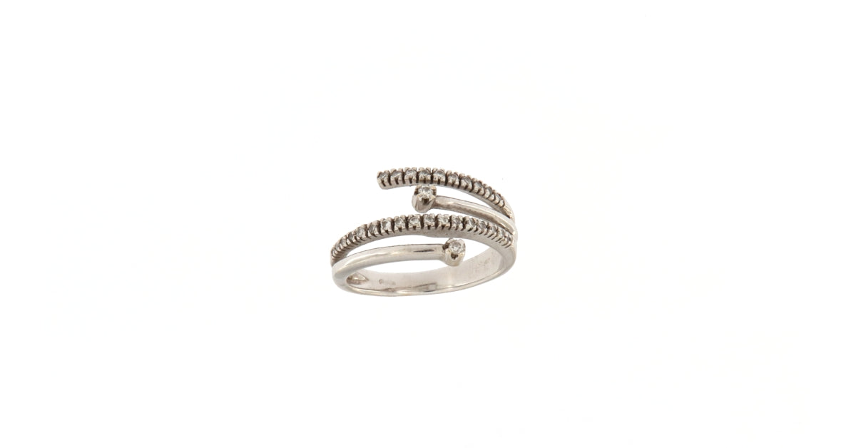 Anello a 4 file con Diamanti da 0,02 e 0,01 CT