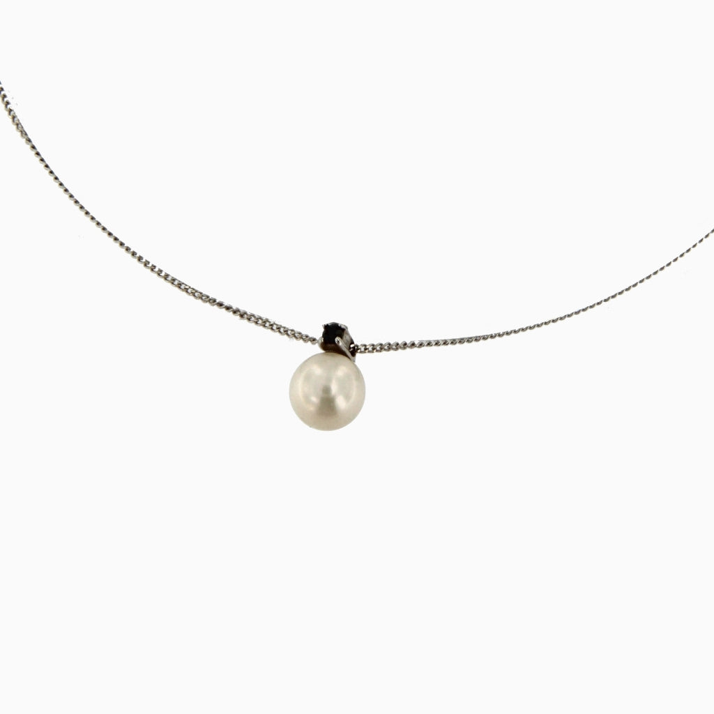 Collana Perla e Zaffiro