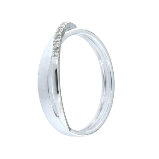Anello Riviera Intreccio Diamanti da 0,01 CT