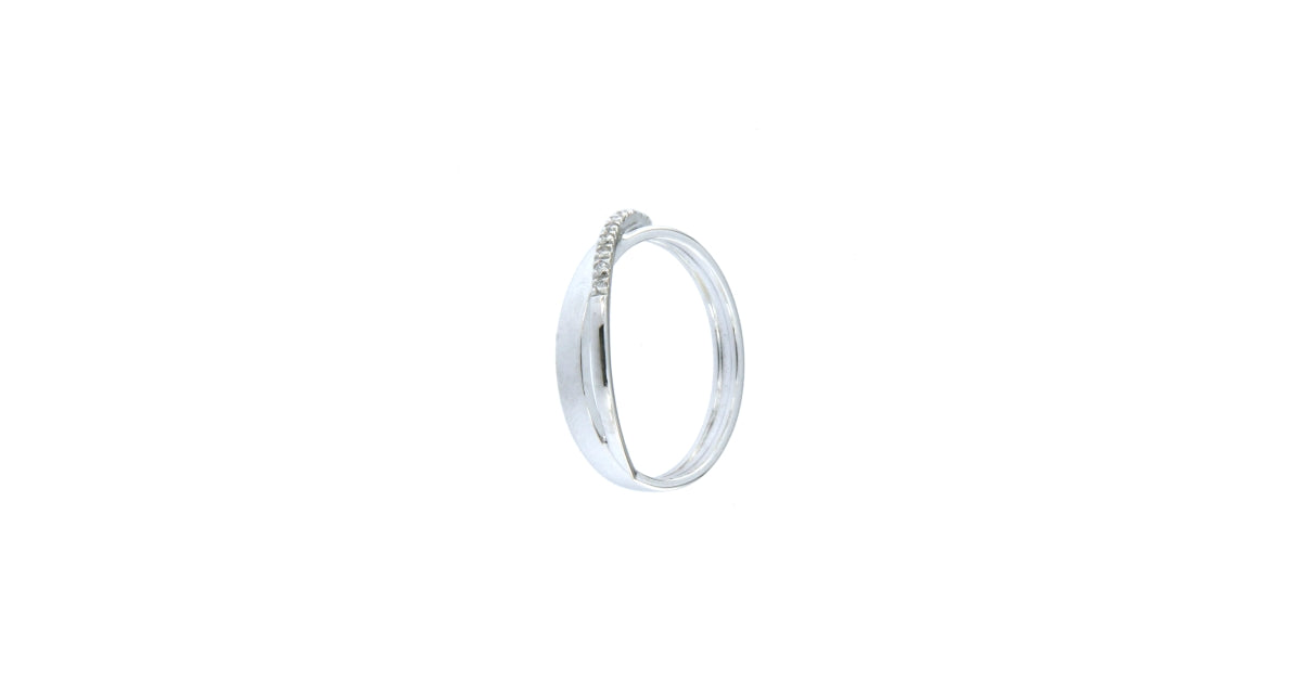 Anello Riviera Intreccio Diamanti da 0,01 CT
